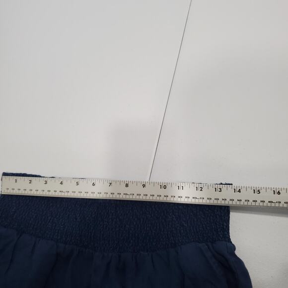 Crown & Ivy Pants Womens Large Blue Linen Wide Leg Elastic Waist Pull On Casual - Picture 7 of 8